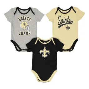 NFL - Kids' (Infant) New Orleans Saints Champ 3 Piece Creeper Set (HK1I1FBAS SAI)