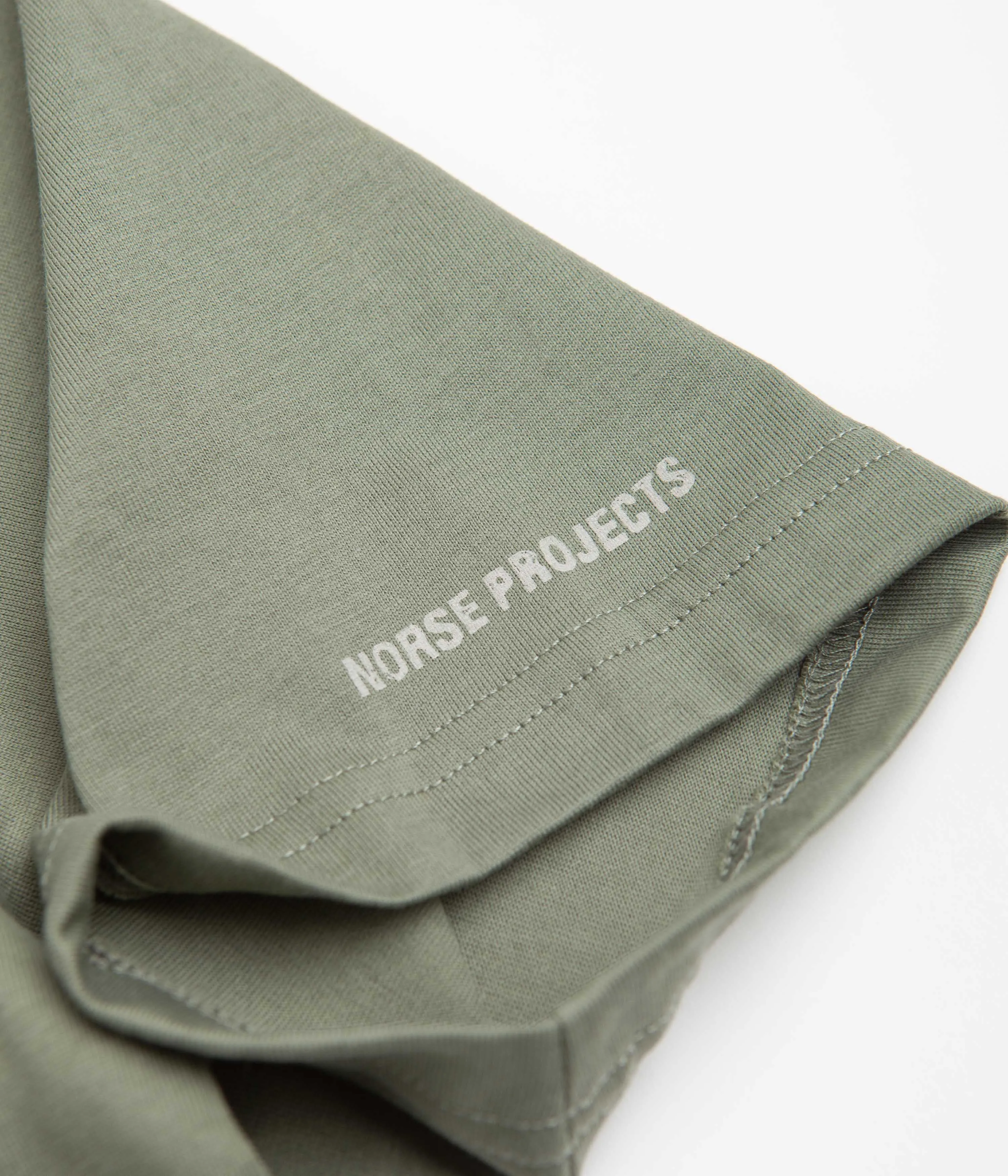 Norse Projects Johannes Lino Cut Large Reeds T-Shirt - Dried Sage Green