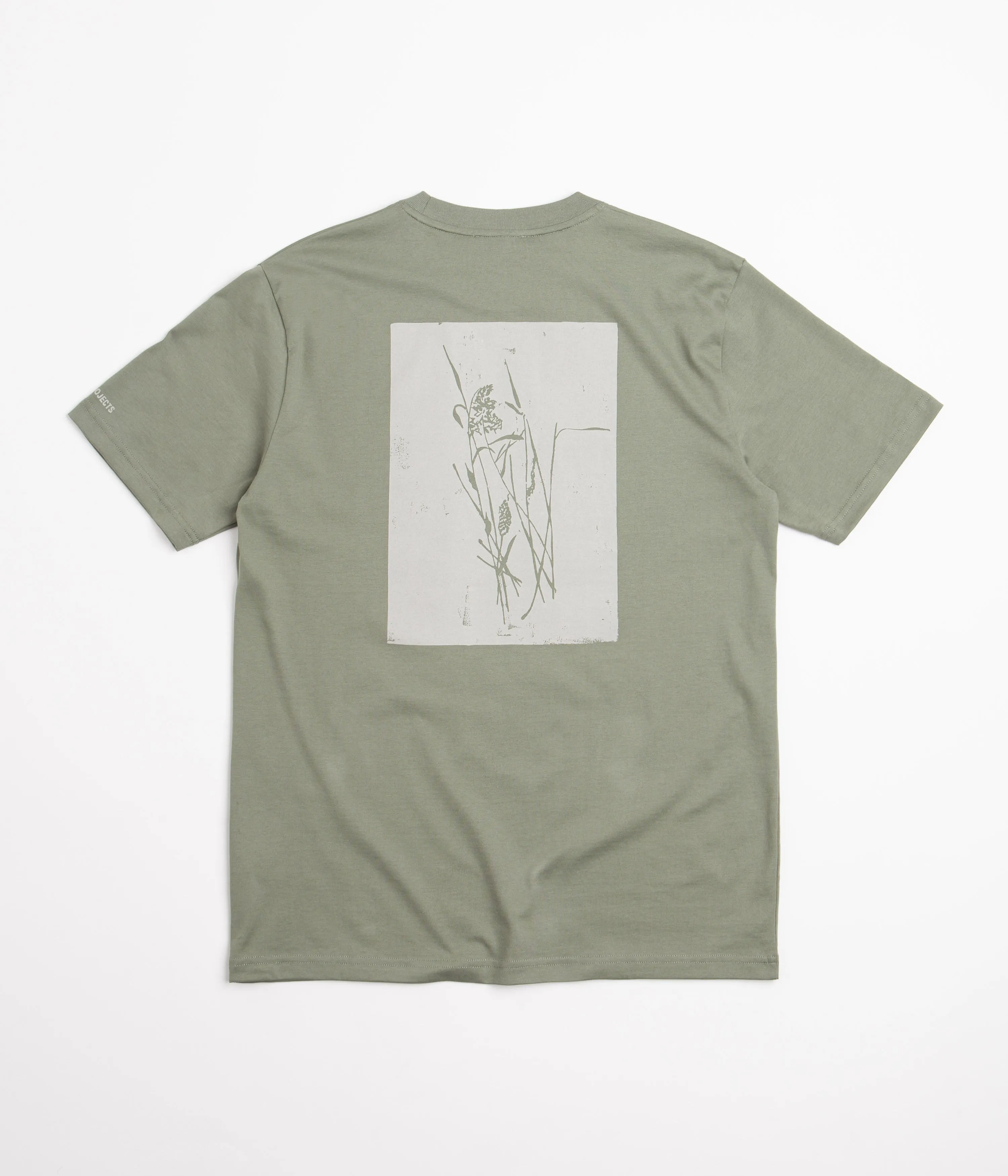 Norse Projects Johannes Lino Cut Large Reeds T-Shirt - Dried Sage Green