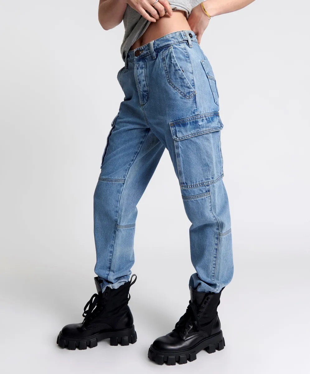 ONE TEASPOON Berlin Blue Cargo Motion Jeans