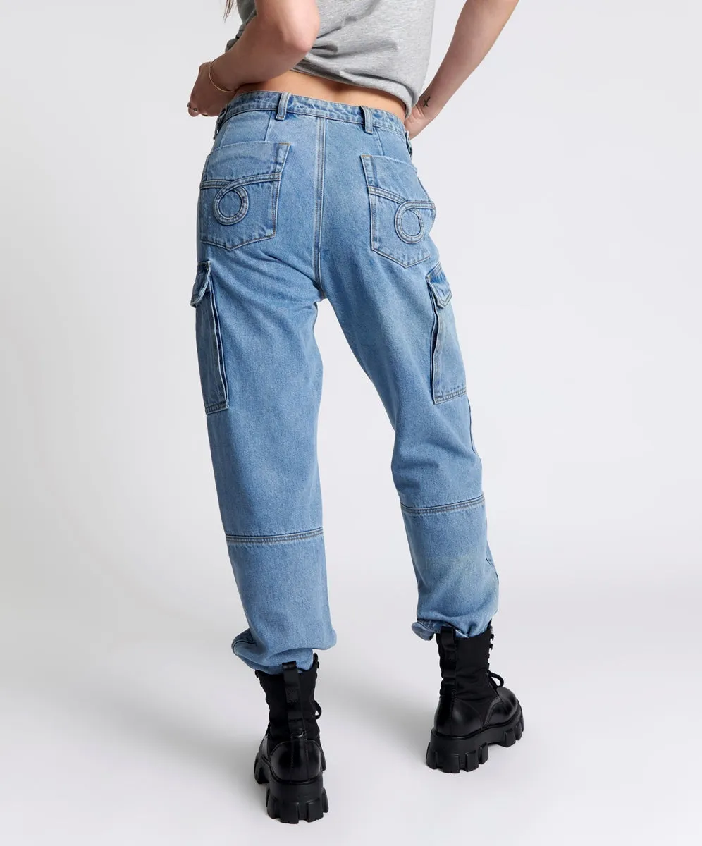 ONE TEASPOON Berlin Blue Cargo Motion Jeans