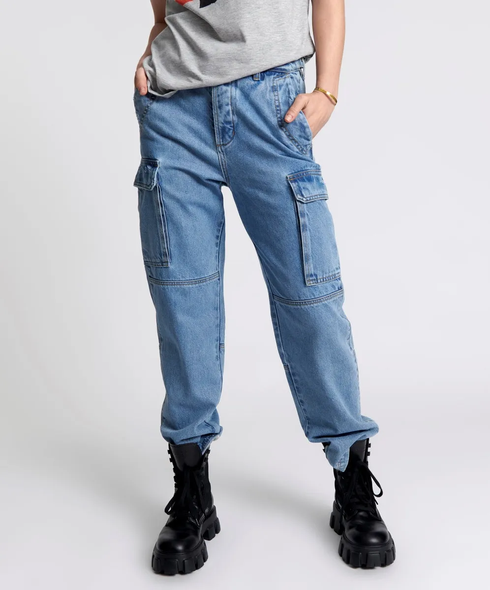 ONE TEASPOON Berlin Blue Cargo Motion Jeans