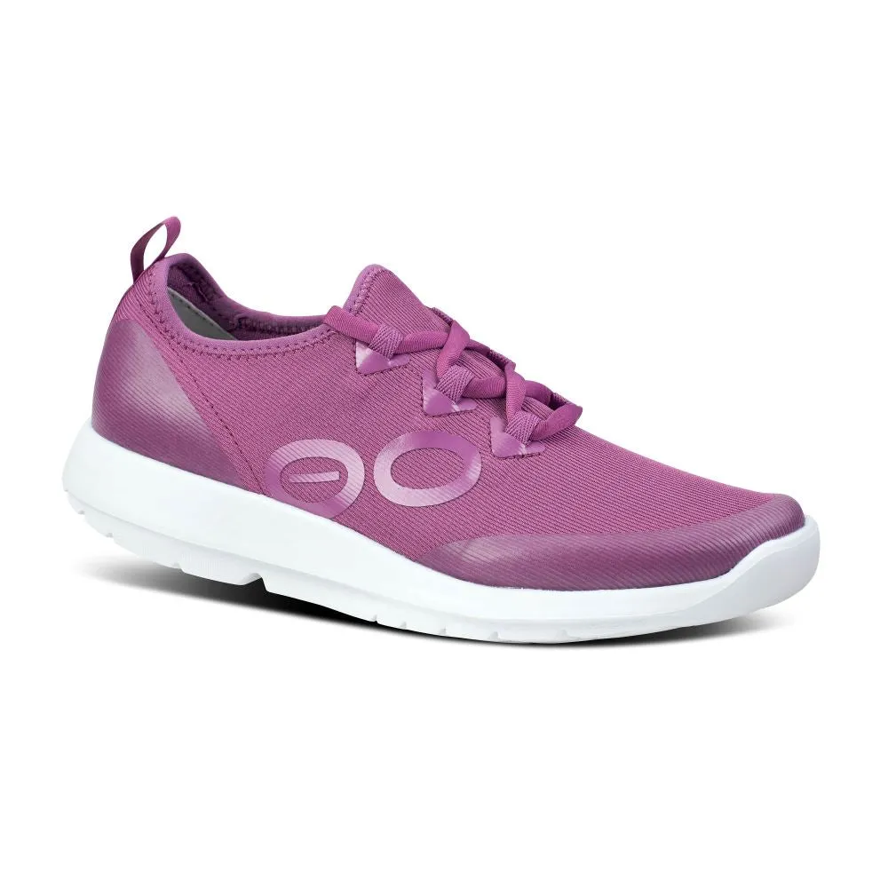 'OOFOS' Women's OOmg Sport LS-Low Shoe - White / Plum