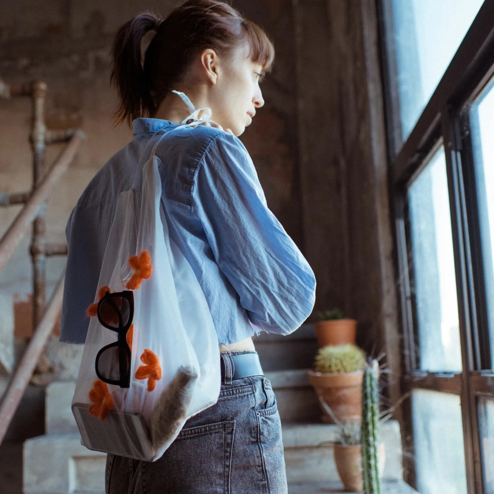 Organza Flower Tote