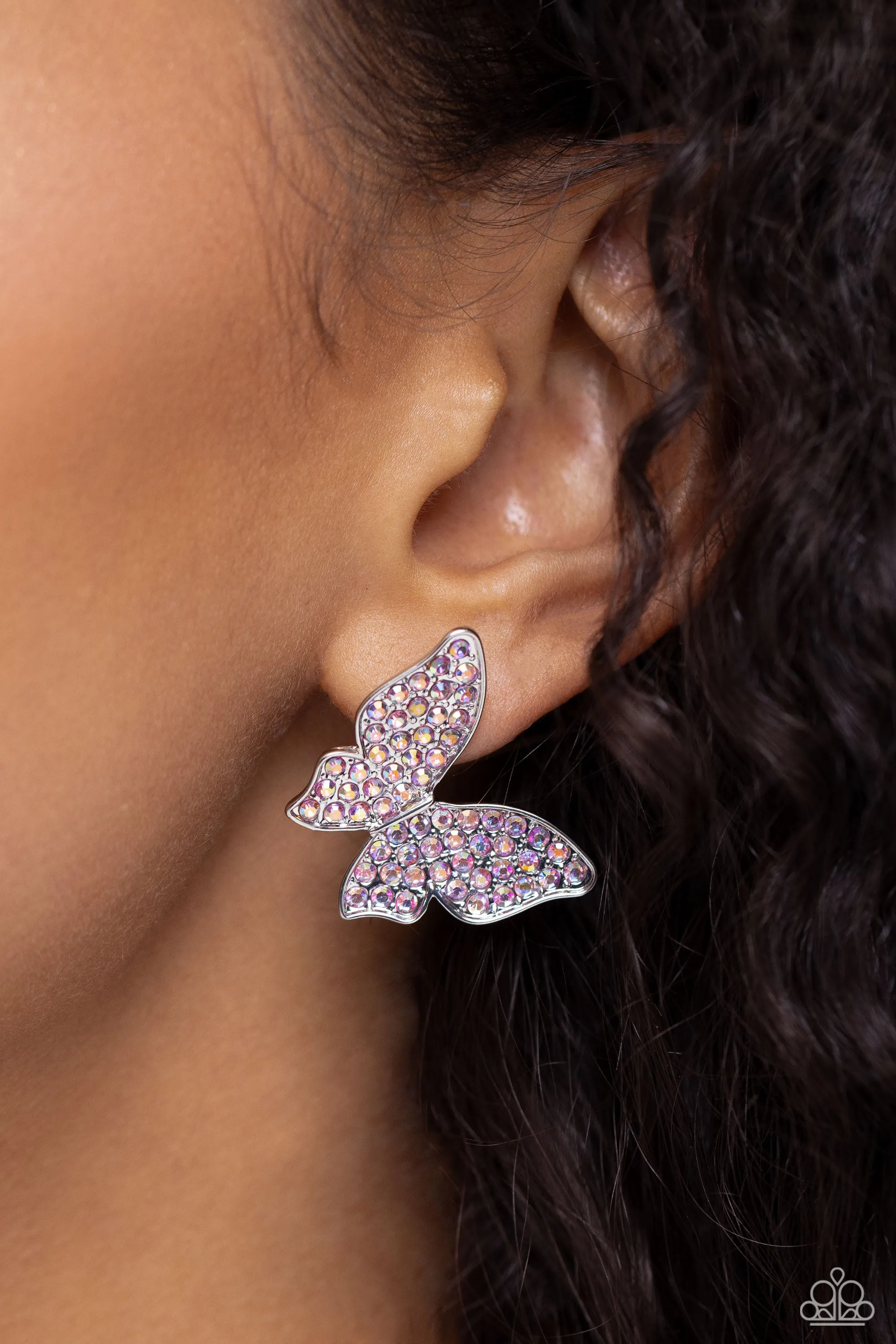 Paparazzi High Life Pink Post Earrings