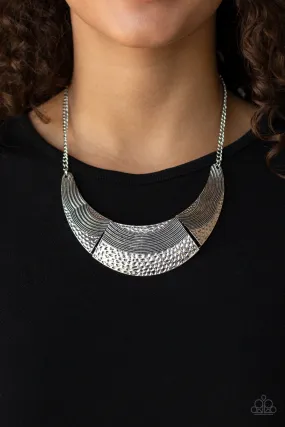 Paparazzi Utterly Untamable Silver Necklace Set