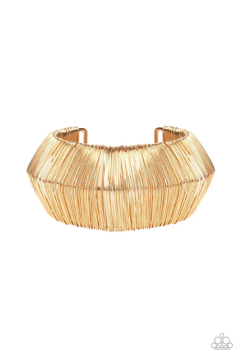 Paparazzi Wild About Wire Gold Bracelet