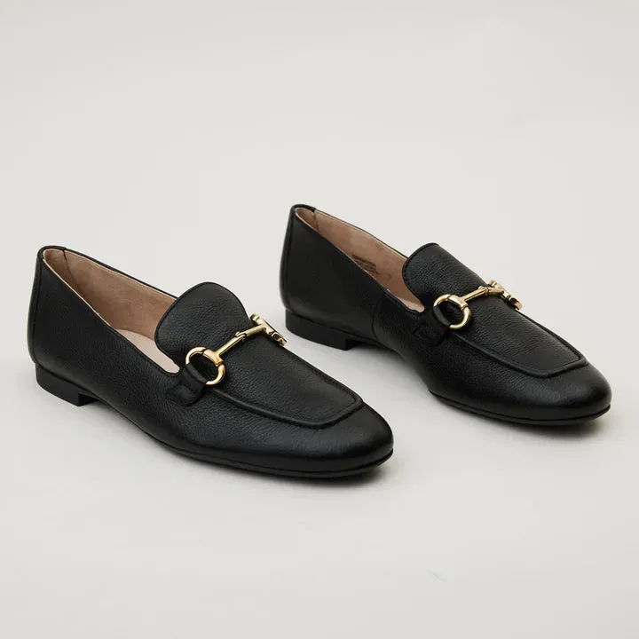 PAUL GREEN LEATHER LOAFER 2596-005 BLACK