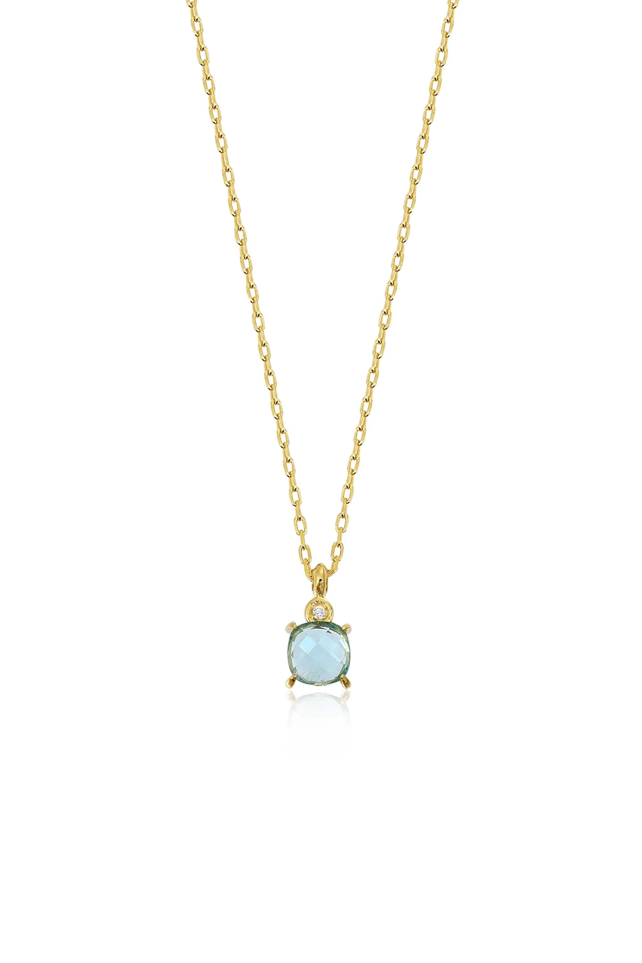 Pedigree Pendant in Blue Topaz and Diamond