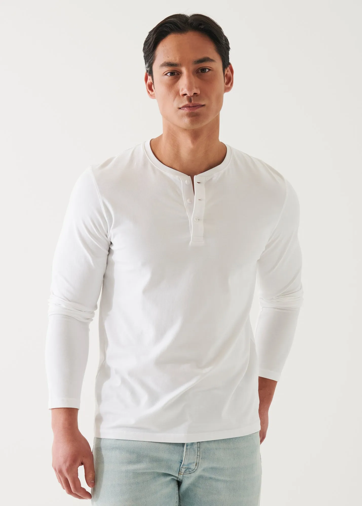 PIMA COTTON STRETCH HENLEY