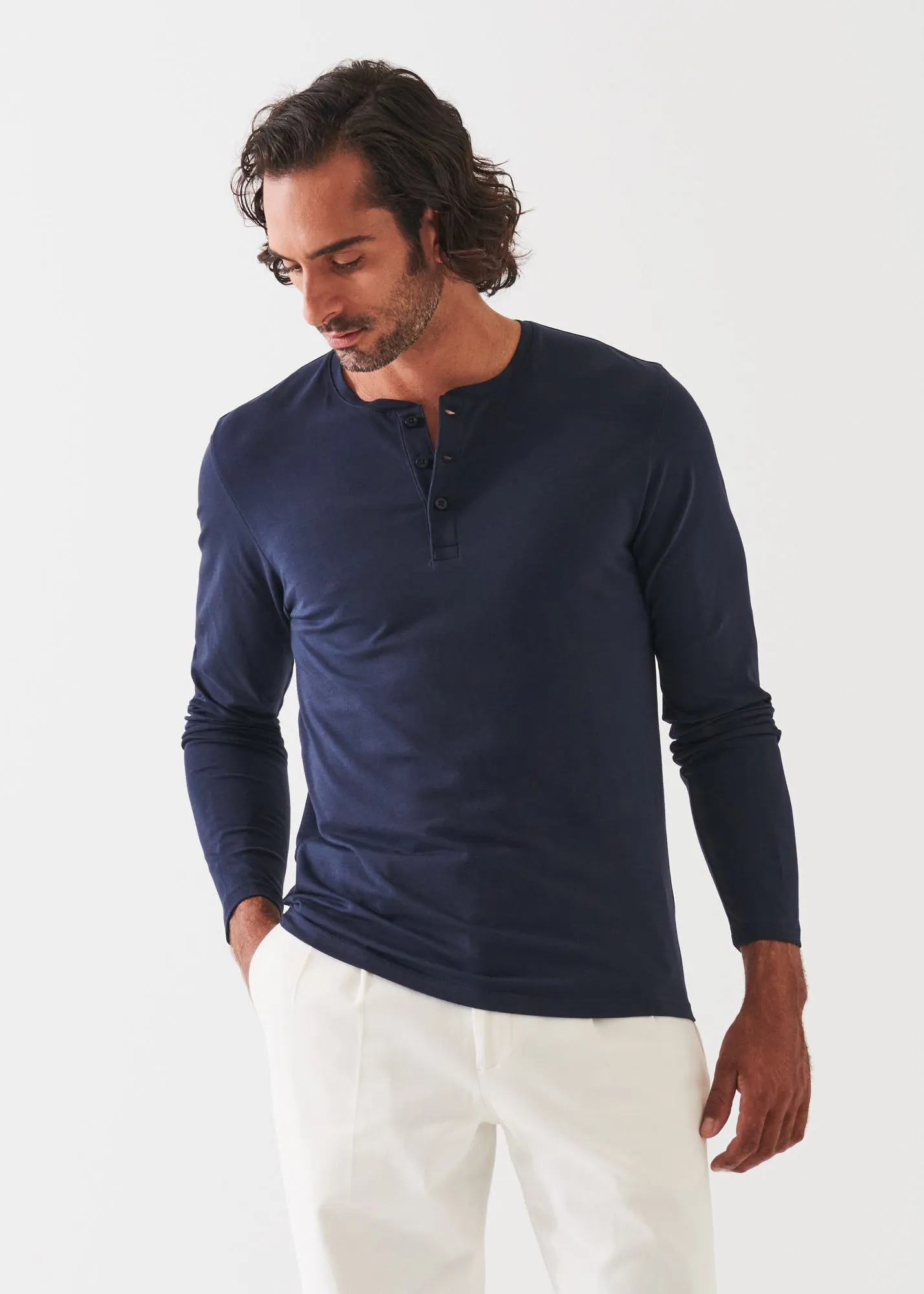 PIMA COTTON STRETCH HENLEY