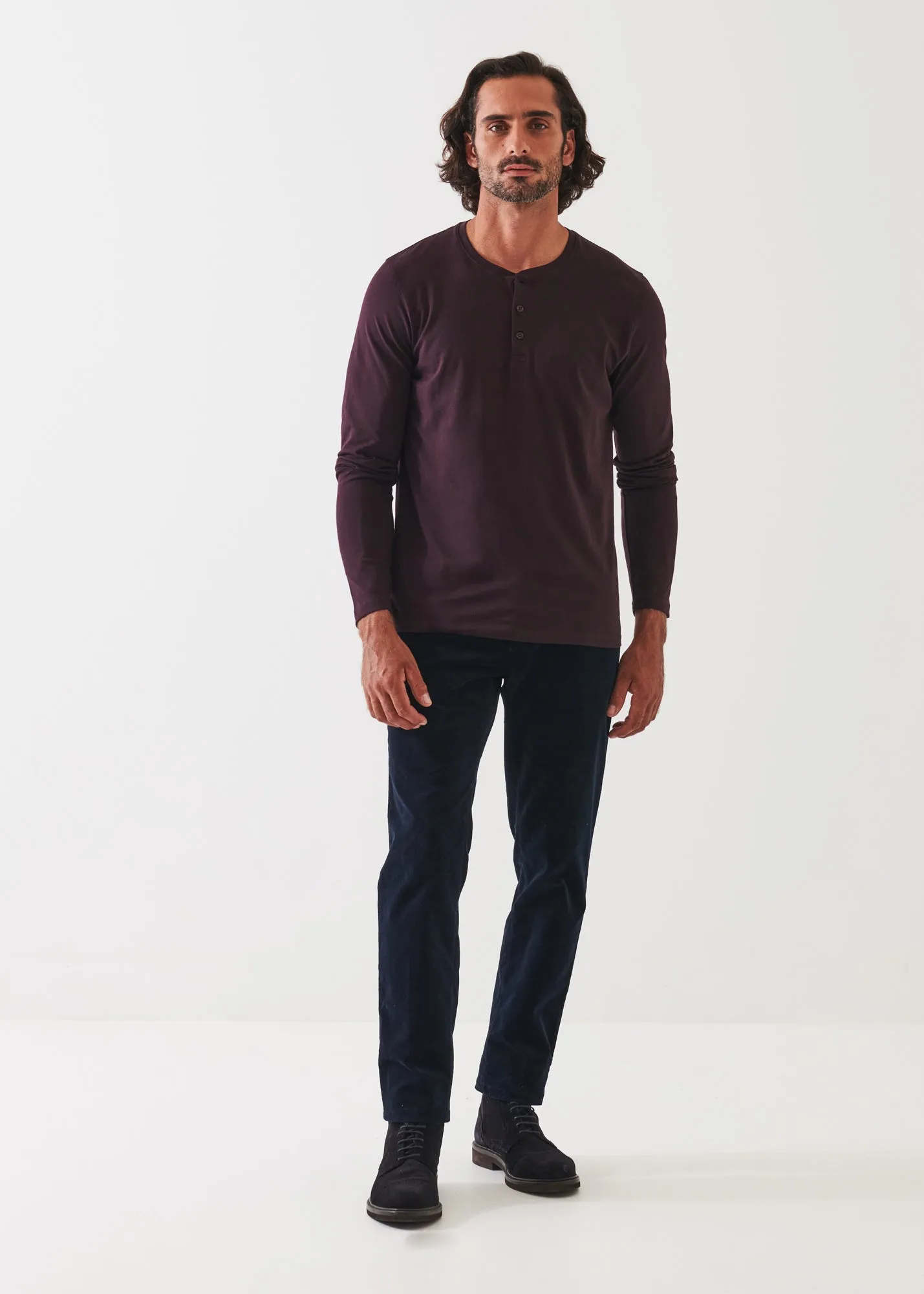 PIMA COTTON STRETCH HENLEY