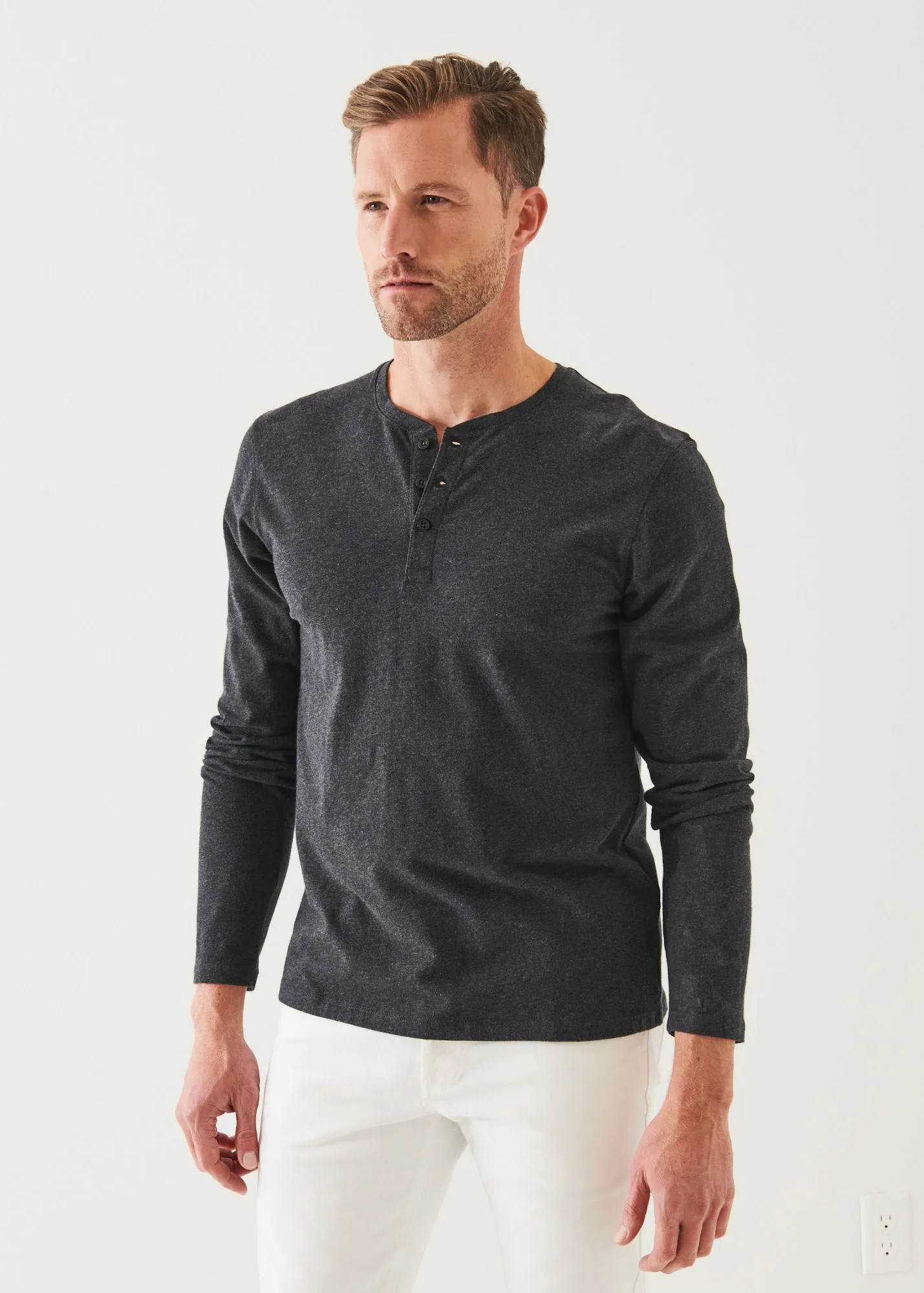 PIMA COTTON STRETCH HENLEY