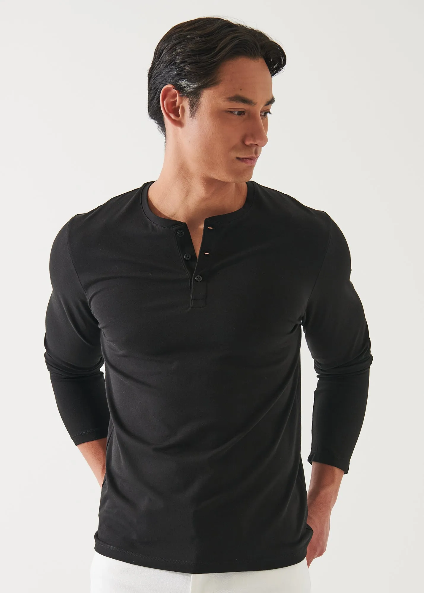 PIMA COTTON STRETCH HENLEY