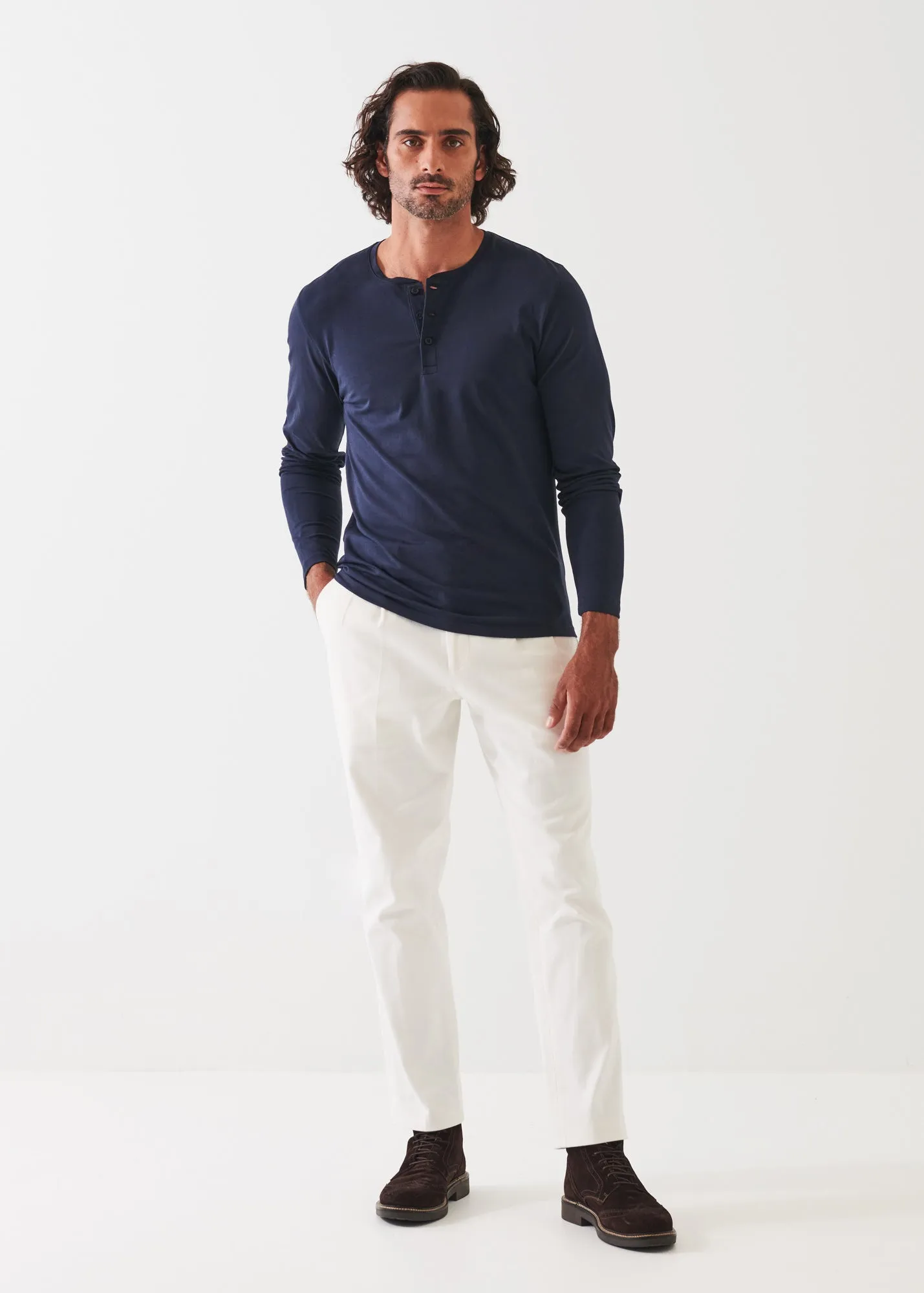 PIMA COTTON STRETCH HENLEY