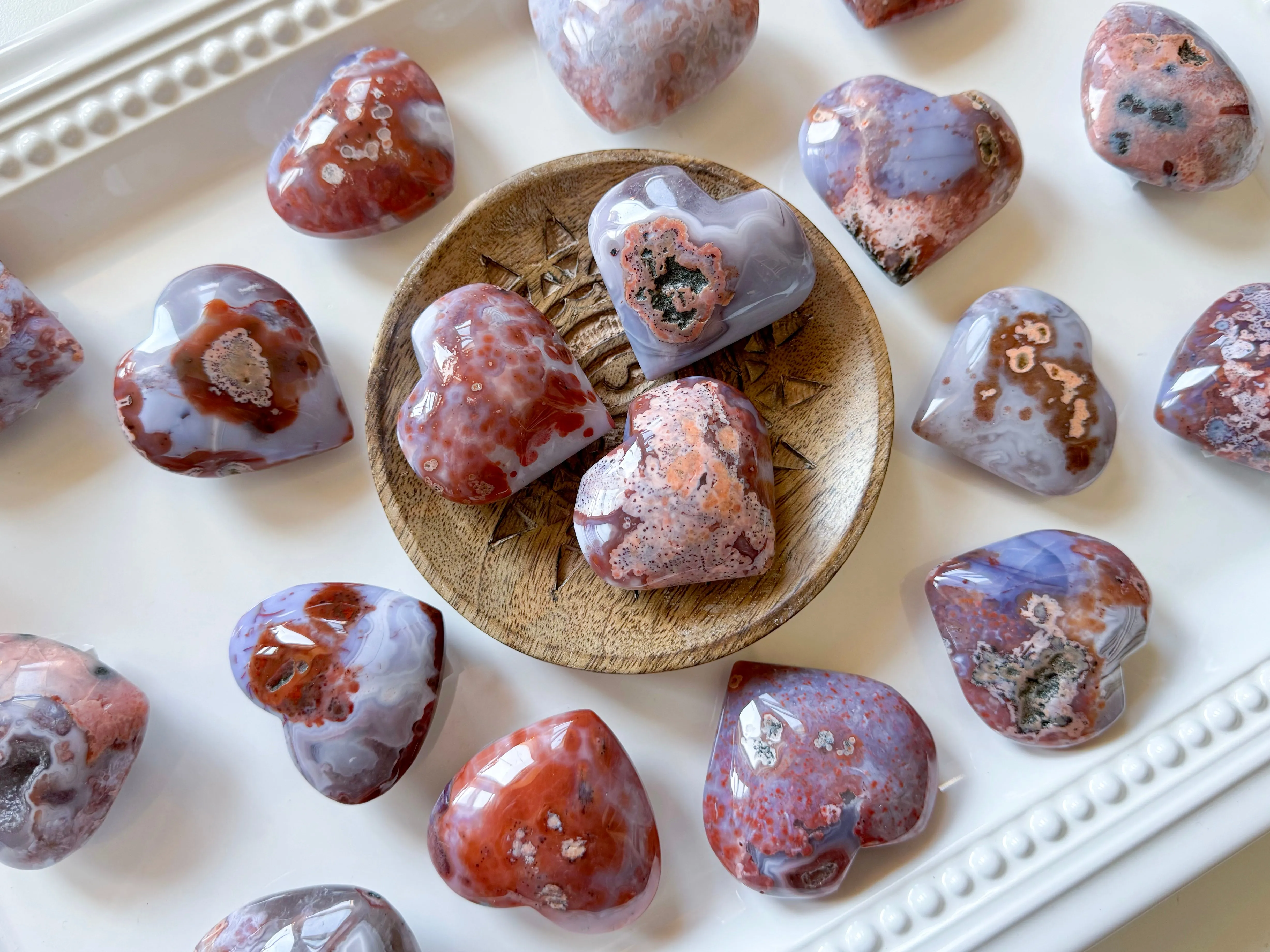 Pink Agate Heart