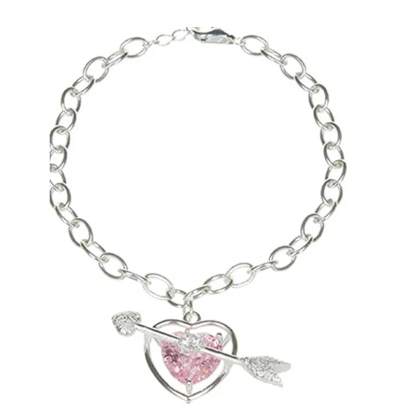 Pink Heart Sparkle Necklace - Cupcake