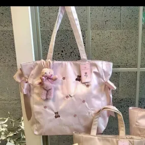 Pink Rabbit Bear Bow Handbag