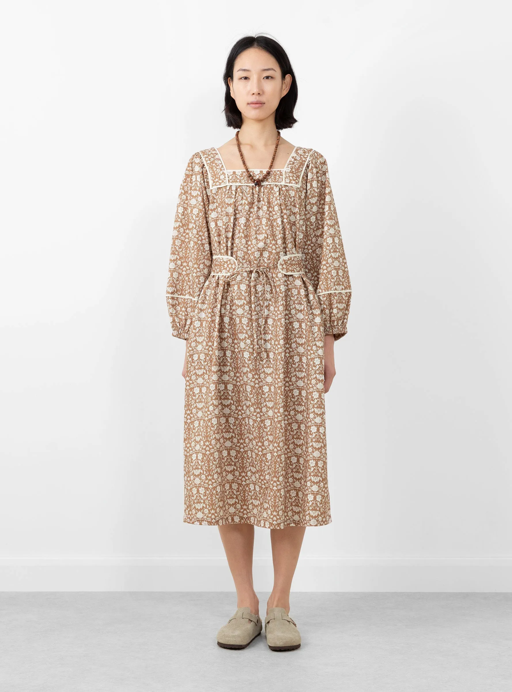 Rita Dress Brown Print