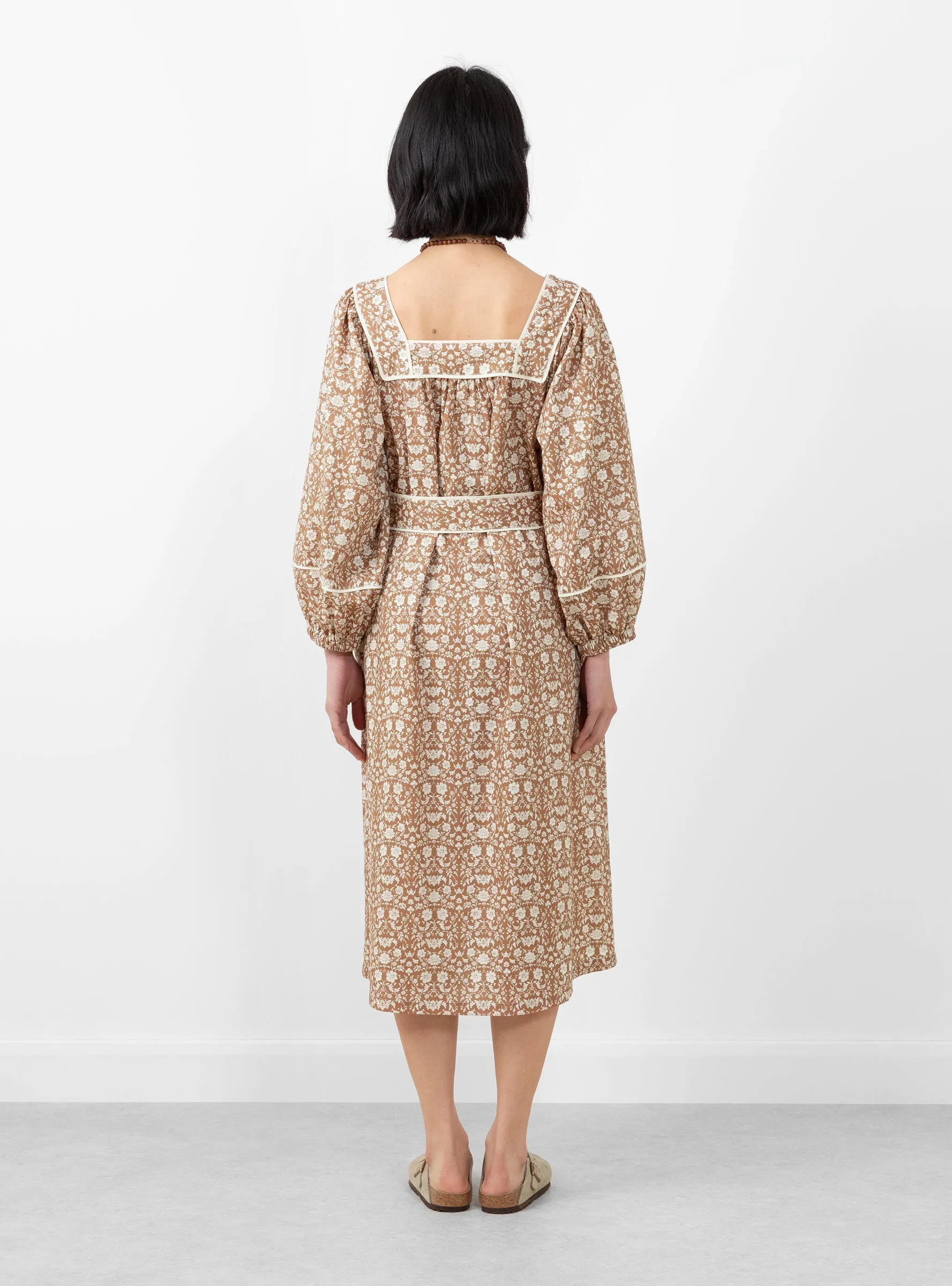 Rita Dress Brown Print