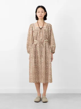 Rita Dress Brown Print