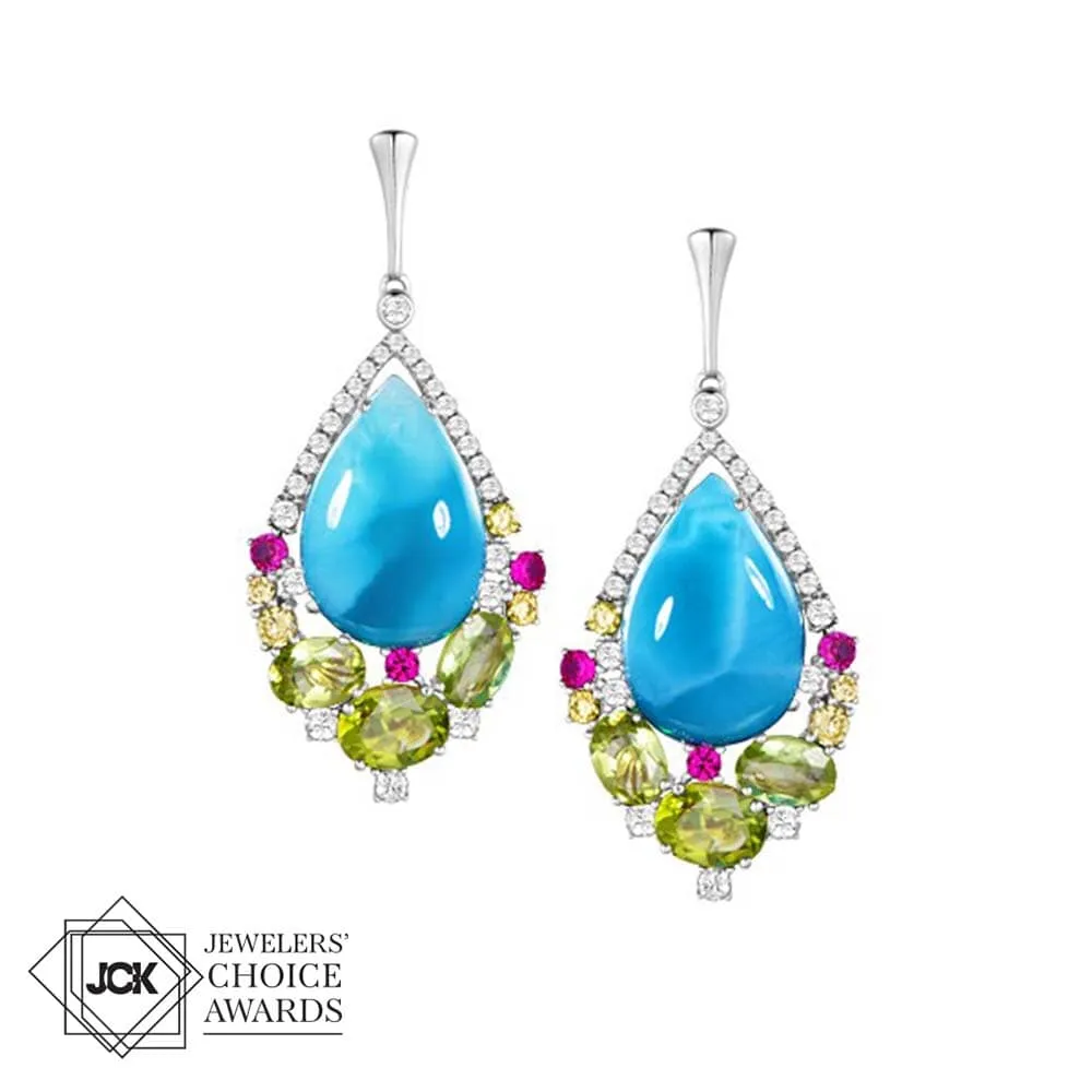 Royal Larimar Earrings