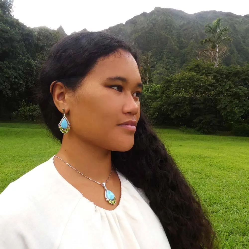 Royal Larimar Earrings