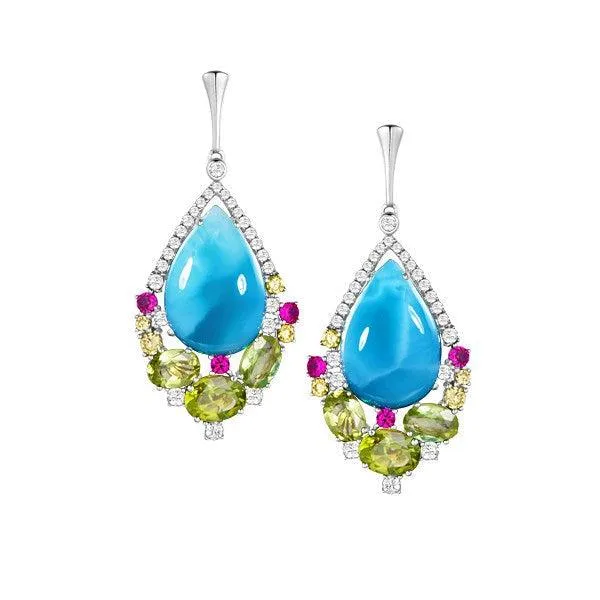 Royal Larimar Earrings