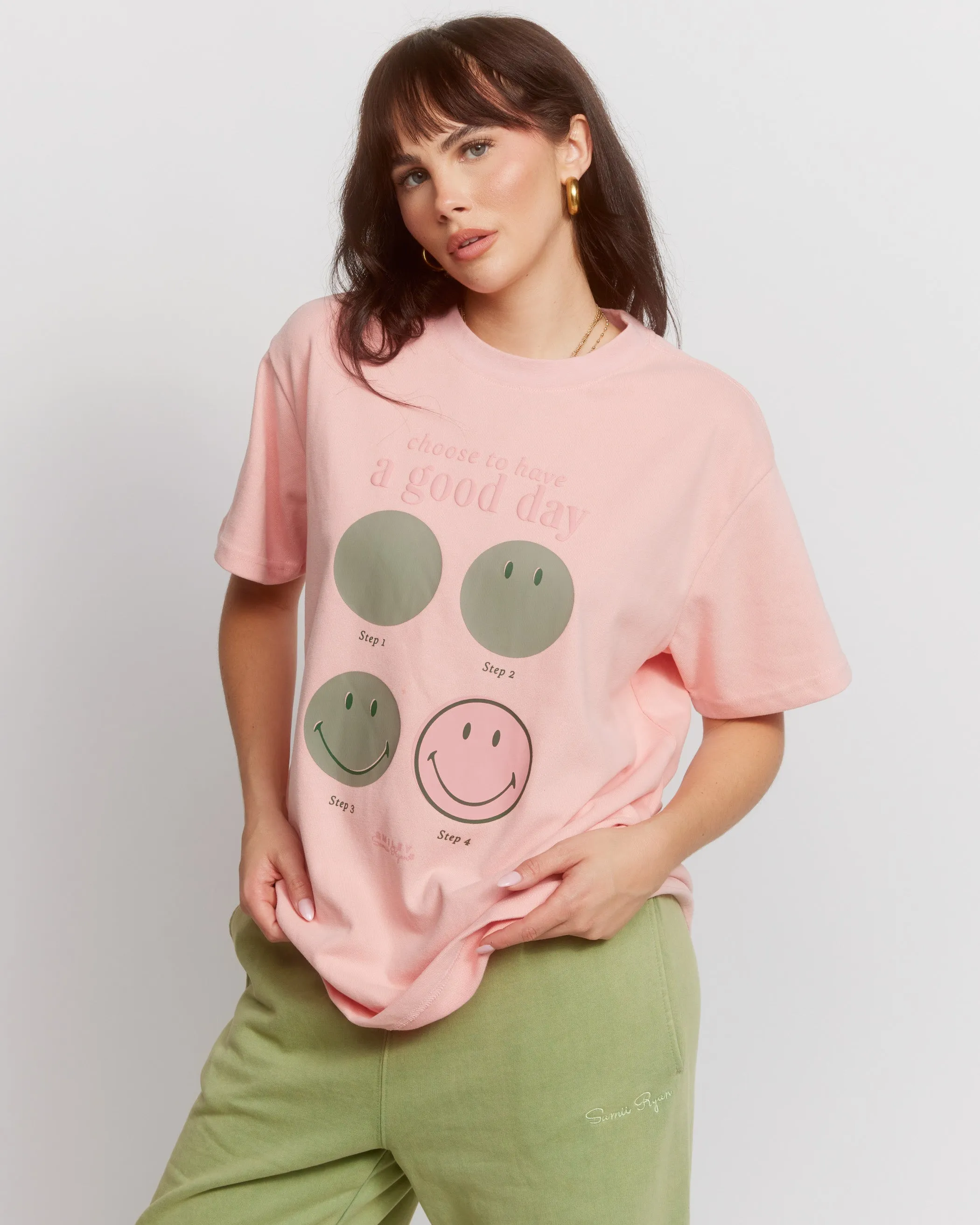 Samii Ryan Smiley Good Day Oversized Tee