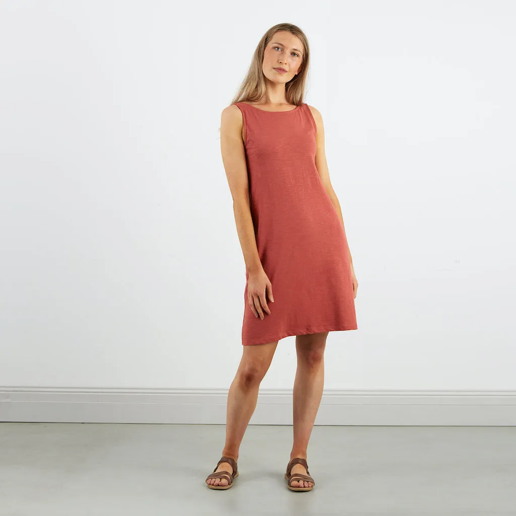 Scoop Back Dress | Coral