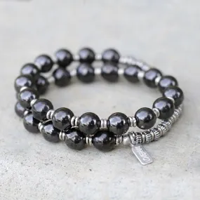 Shungite Beads Mala Bracelet