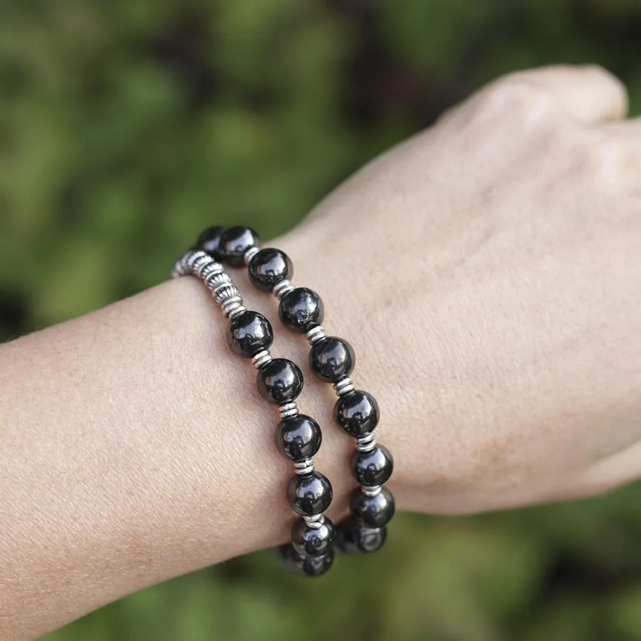 Shungite Beads Mala Bracelet