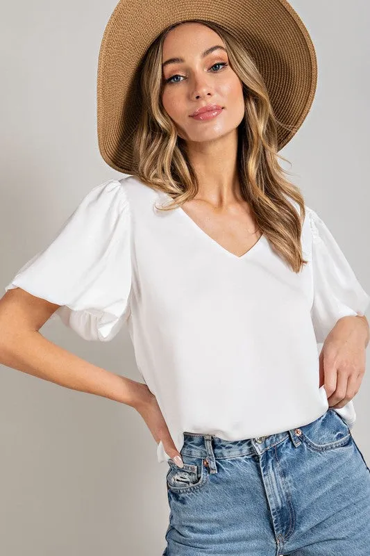 SKYE PUFF SLEEVE BLOUSE TOP [ONLINE EXCLUSIVE]