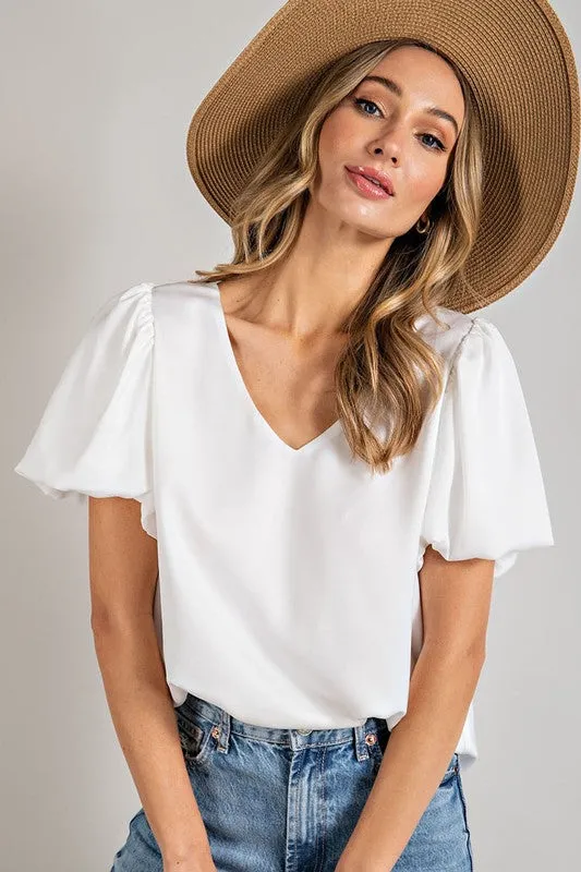 SKYE PUFF SLEEVE BLOUSE TOP [ONLINE EXCLUSIVE]