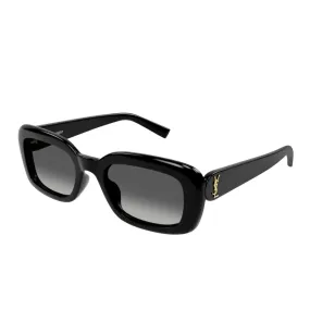 SLM130 RECTANGLE FRAME SUNGLASSES - BLACK