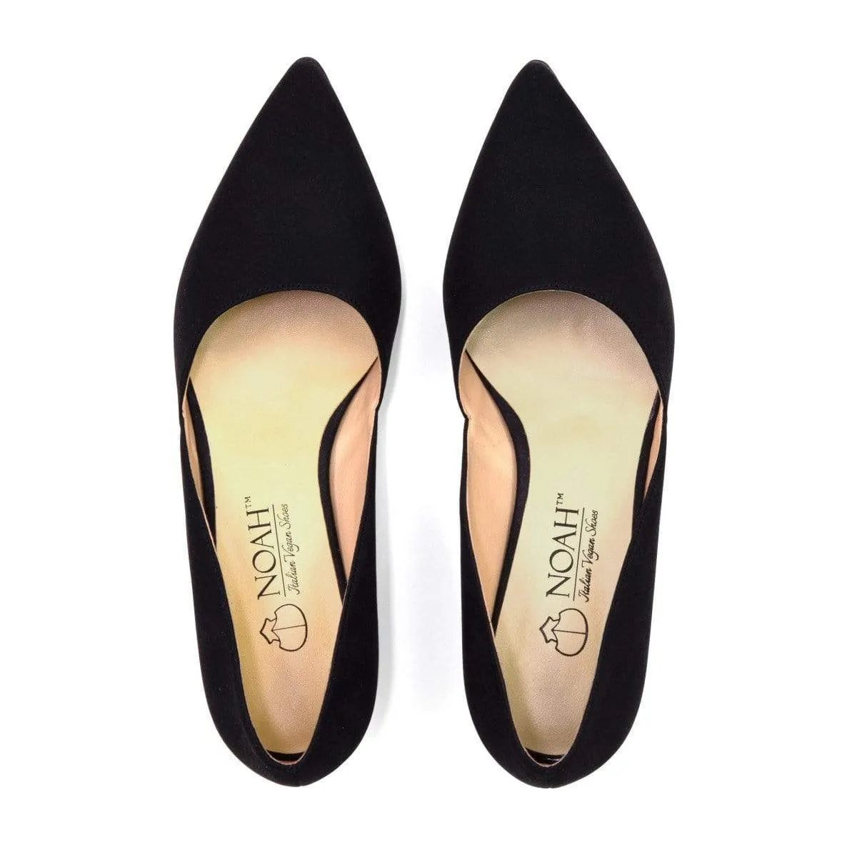 Stefania Vegan Suede Flat | Black