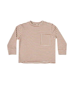 Striped Longsleeve Skater Tee – Amber Ivory Stripe