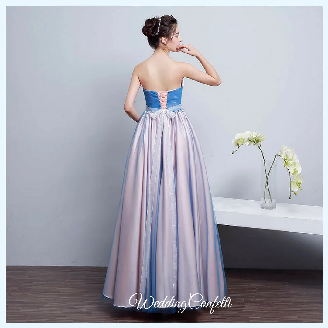 The Kirsten Blue Ombre Tube Gown