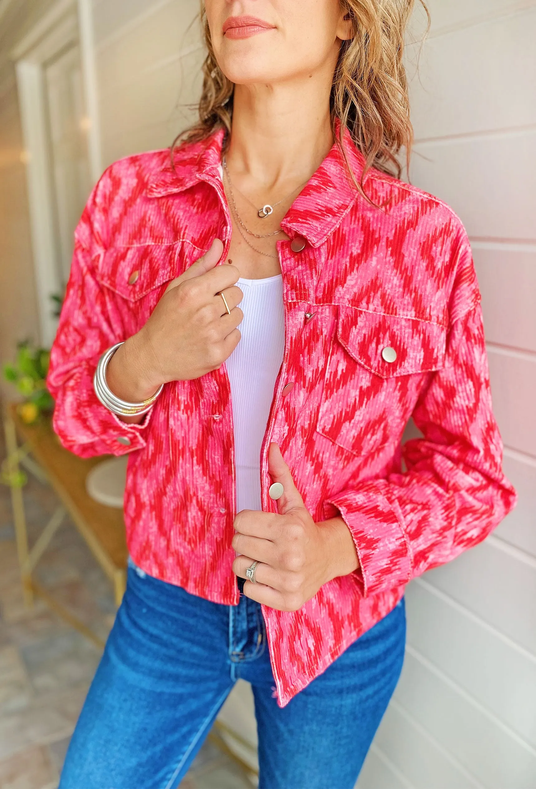 Think Pink Corduroy Jacket