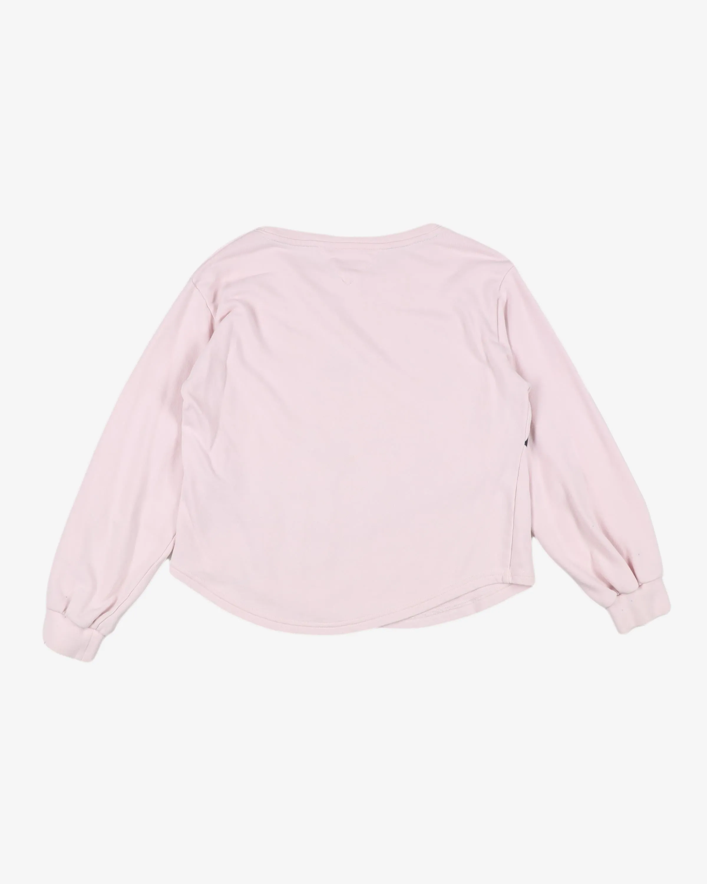 tommy hilfiger baby pink logo printed sweatshirt - m