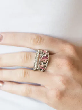 Treasure Chest Charm Pink Ring