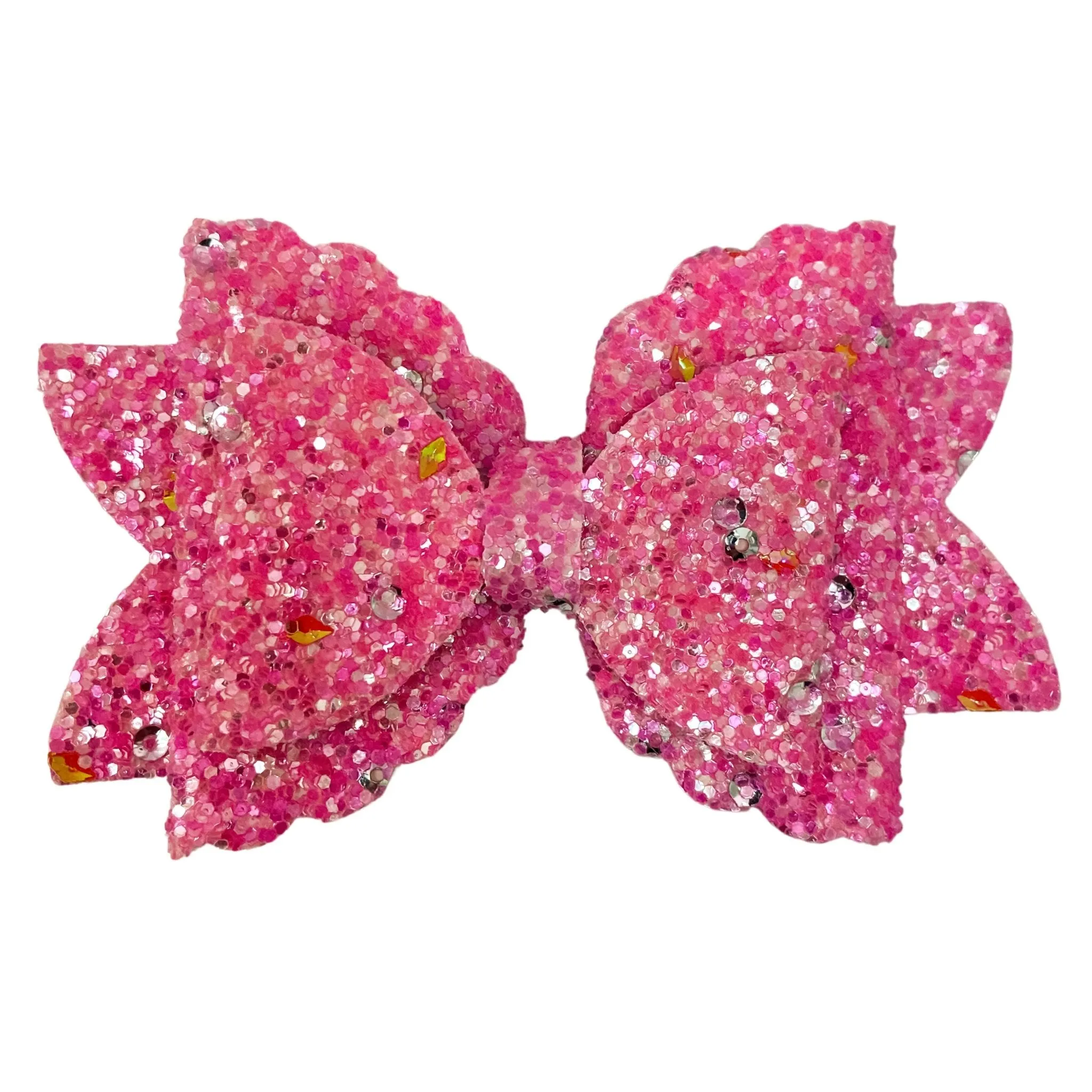 Triple Layer Heavy Glitter Hair Bow