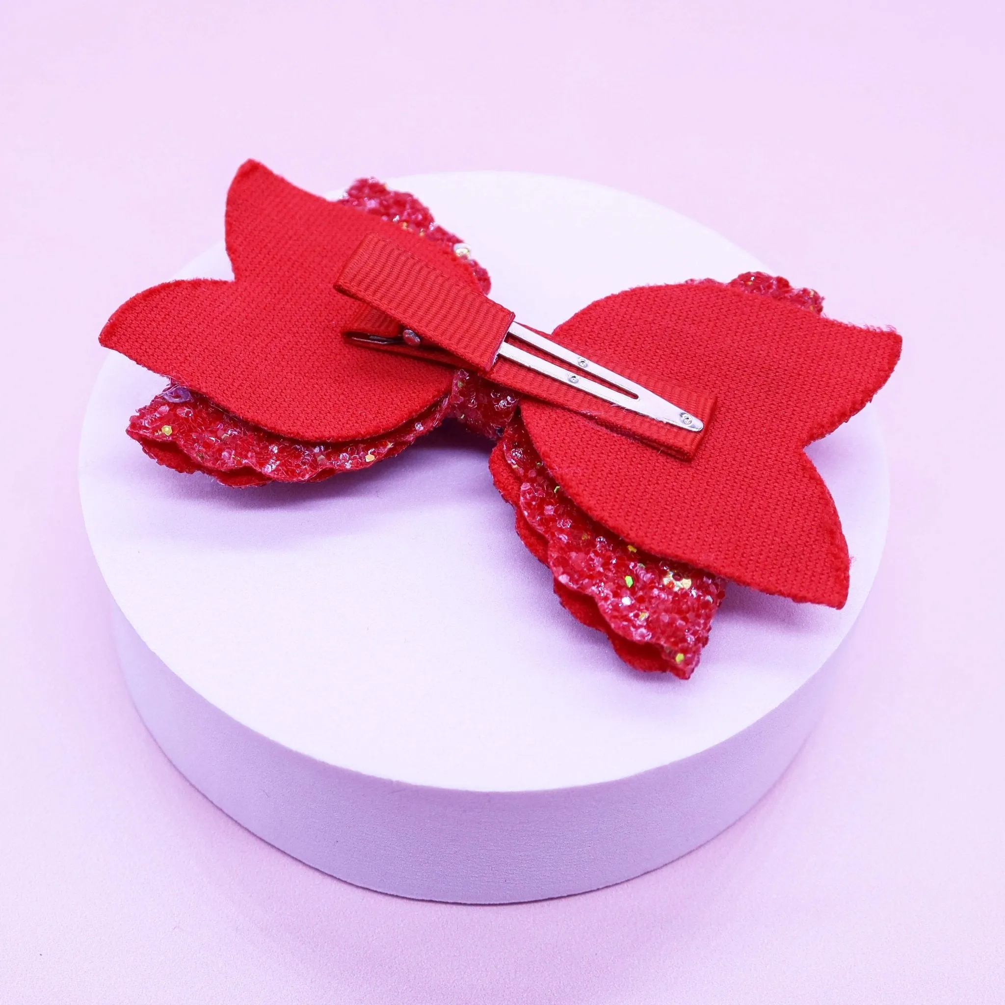 Triple Layer Heavy Glitter Hair Bow