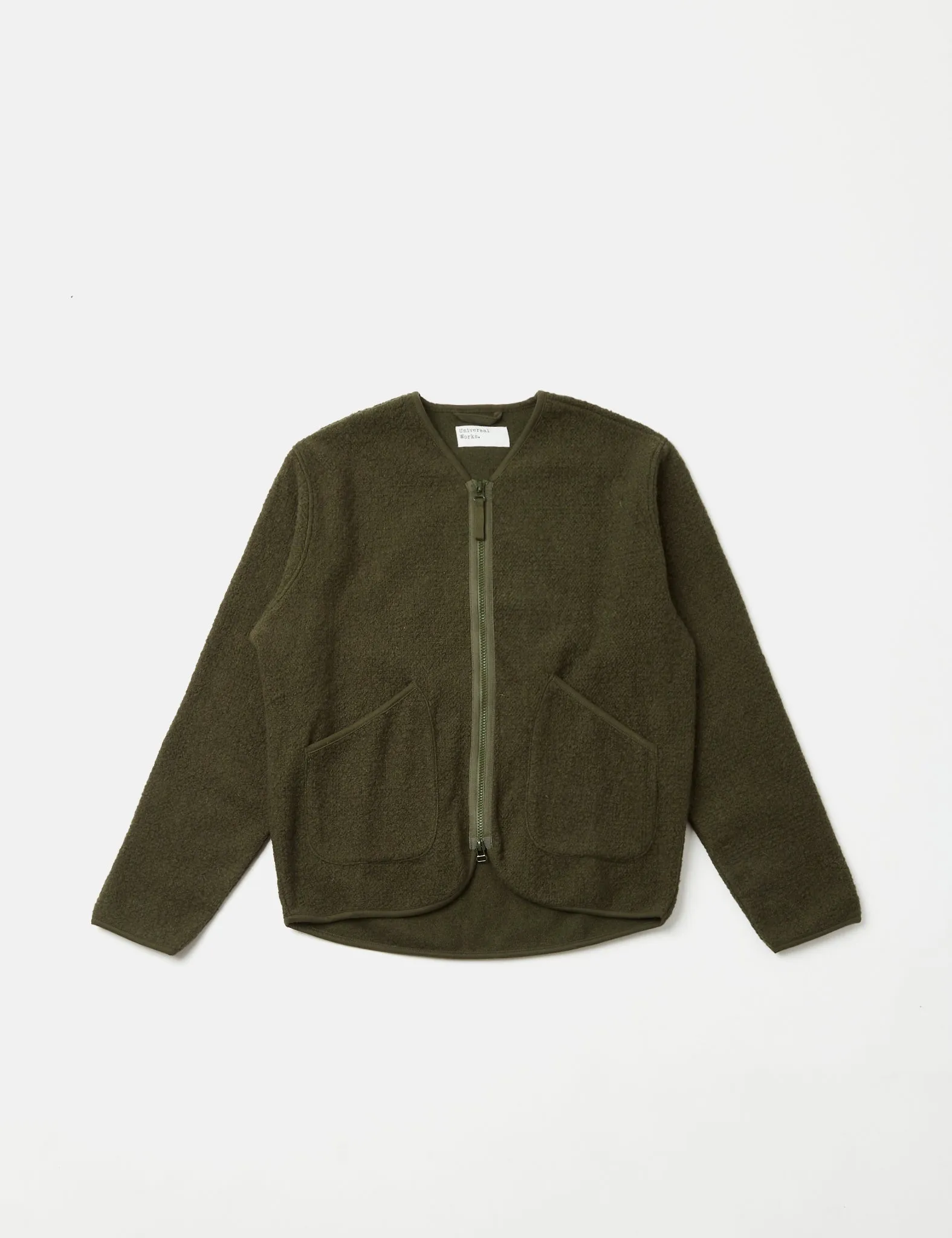 Universal Works Zip Liner Jacket - Olive Green