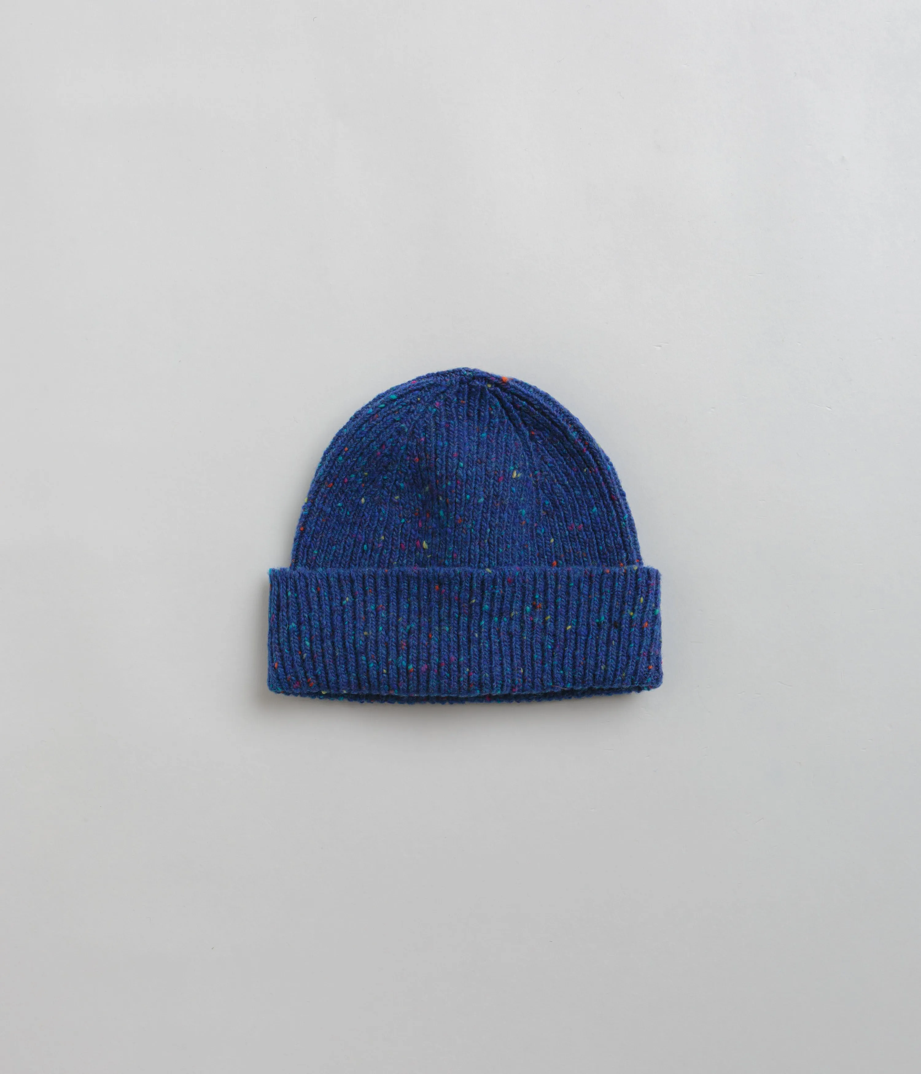 Uskees 4003 Speckled Donegal Wool Beanie - Ultra Blue