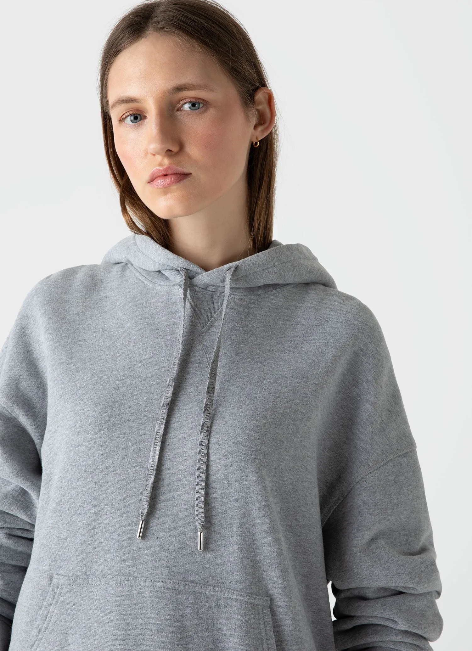 Women's Loopback Hoodie in Grey Melange