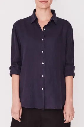 Xander Linen Indigo LS Shirt