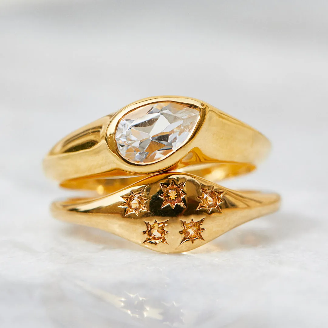 Zoe Sugg Success Intention Ring in Citrine