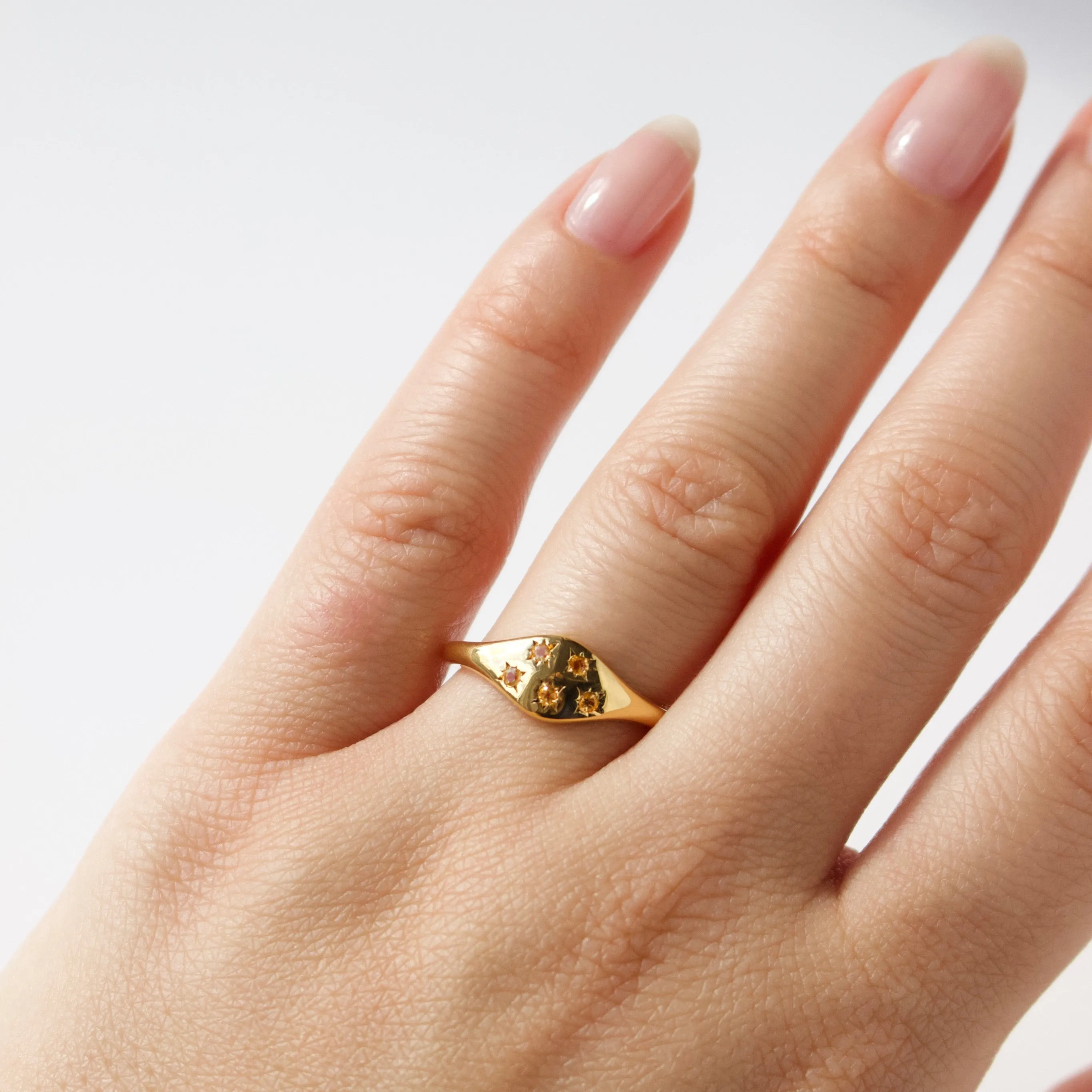 Zoe Sugg Success Intention Ring in Citrine